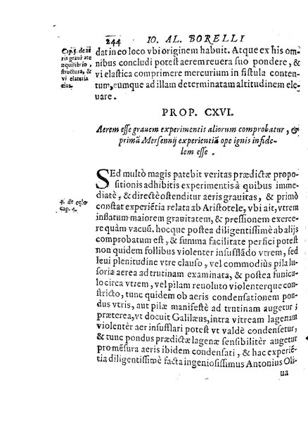 De motionibus naturalibus a grauitate pendentibus, liber Io. Alphonsi Borrelli in Academia Pisana matheseos professoris