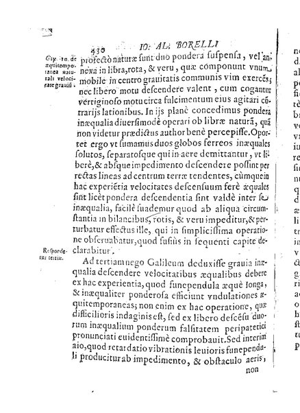 De motionibus naturalibus a grauitate pendentibus, liber Io. Alphonsi Borrelli in Academia Pisana matheseos professoris