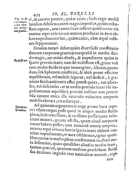 De motionibus naturalibus a grauitate pendentibus, liber Io. Alphonsi Borrelli in Academia Pisana matheseos professoris