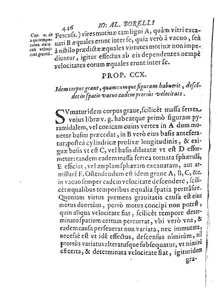 De motionibus naturalibus a grauitate pendentibus, liber Io. Alphonsi Borrelli in Academia Pisana matheseos professoris