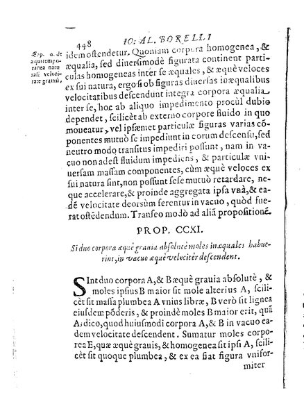 De motionibus naturalibus a grauitate pendentibus, liber Io. Alphonsi Borrelli in Academia Pisana matheseos professoris