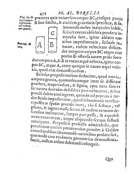 De motionibus naturalibus a grauitate pendentibus, liber Io. Alphonsi Borrelli in Academia Pisana matheseos professoris