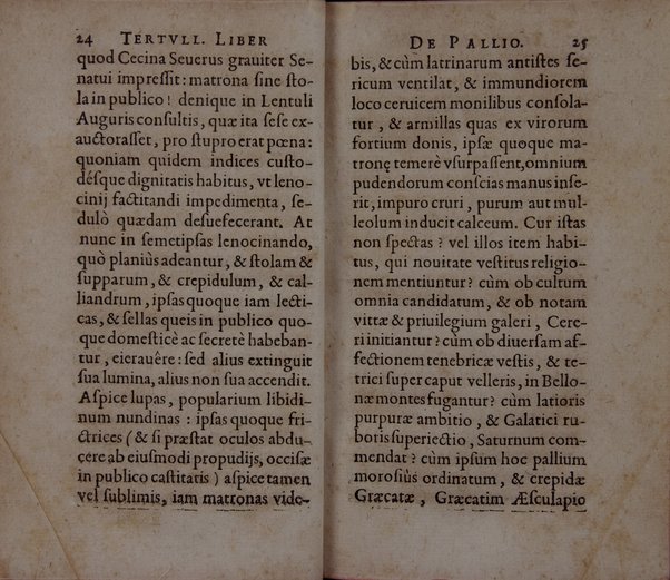 Q. Sept. Florentis Tertulliani Liber de Pallio Claudius Salmasius recensuit, explicauit, notis illustrauit