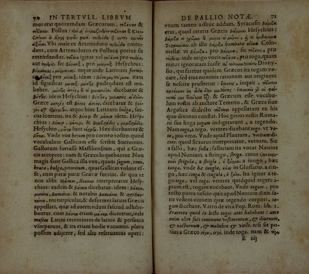 Q. Sept. Florentis Tertulliani Liber de Pallio Claudius Salmasius recensuit, explicauit, notis illustrauit