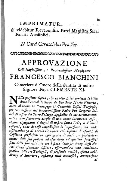 La vita della venerabile serva di Dio D. Cammilla Orsini Borghese principessa di Sulmona di poi suor Maria Vittoria religiosa dell'Ordine dell'Annunziata. Libri 8