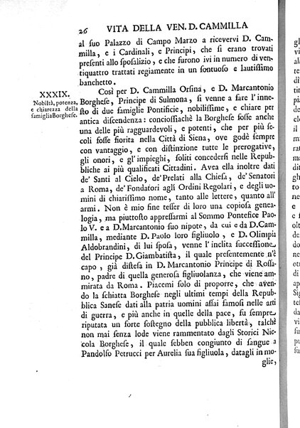 La vita della venerabile serva di Dio D. Cammilla Orsini Borghese principessa di Sulmona di poi suor Maria Vittoria religiosa dell'Ordine dell'Annunziata. Libri 8