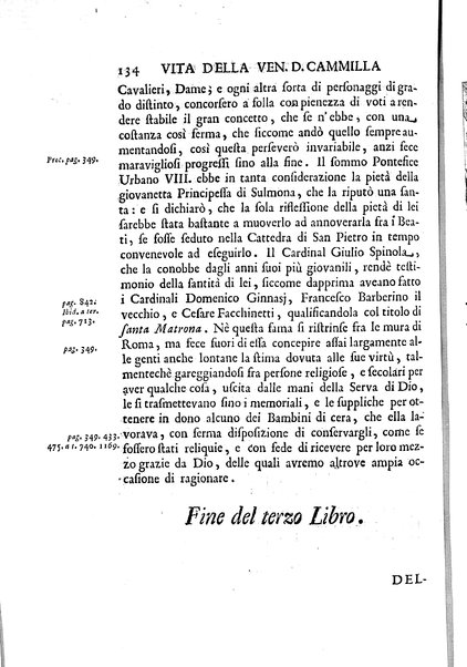 La vita della venerabile serva di Dio D. Cammilla Orsini Borghese principessa di Sulmona di poi suor Maria Vittoria religiosa dell'Ordine dell'Annunziata. Libri 8