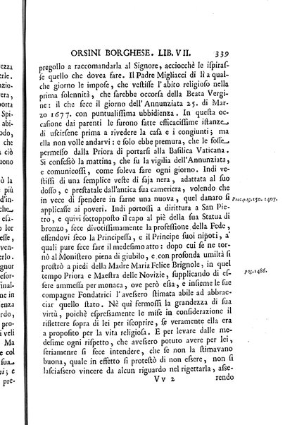 La vita della venerabile serva di Dio D. Cammilla Orsini Borghese principessa di Sulmona di poi suor Maria Vittoria religiosa dell'Ordine dell'Annunziata. Libri 8