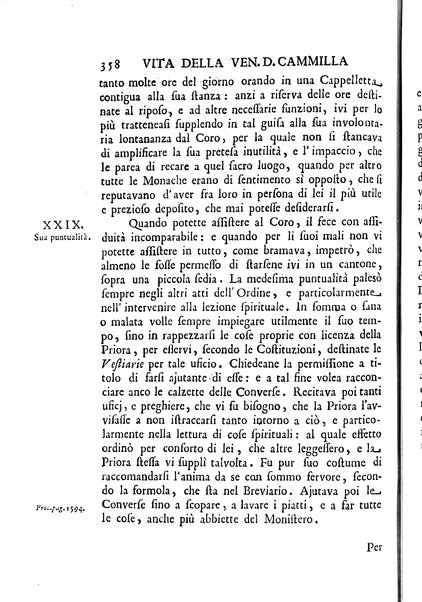 La vita della venerabile serva di Dio D. Cammilla Orsini Borghese principessa di Sulmona di poi suor Maria Vittoria religiosa dell'Ordine dell'Annunziata. Libri 8