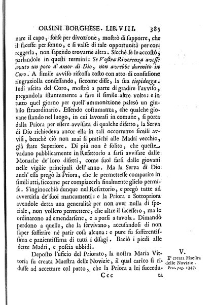 La vita della venerabile serva di Dio D. Cammilla Orsini Borghese principessa di Sulmona di poi suor Maria Vittoria religiosa dell'Ordine dell'Annunziata. Libri 8