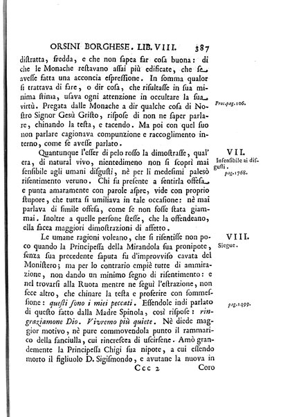 La vita della venerabile serva di Dio D. Cammilla Orsini Borghese principessa di Sulmona di poi suor Maria Vittoria religiosa dell'Ordine dell'Annunziata. Libri 8