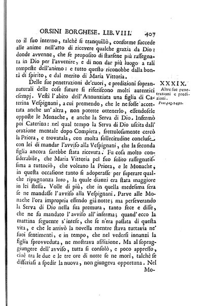 La vita della venerabile serva di Dio D. Cammilla Orsini Borghese principessa di Sulmona di poi suor Maria Vittoria religiosa dell'Ordine dell'Annunziata. Libri 8