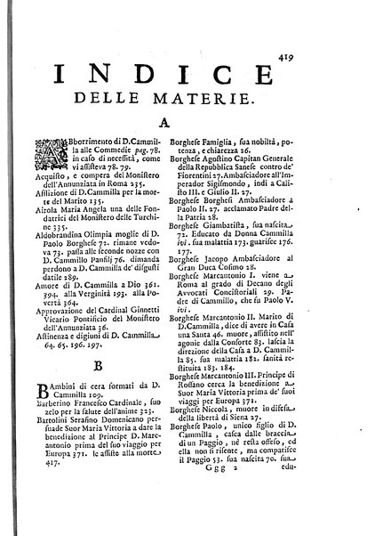 La vita della venerabile serva di Dio D. Cammilla Orsini Borghese principessa di Sulmona di poi suor Maria Vittoria religiosa dell'Ordine dell'Annunziata. Libri 8