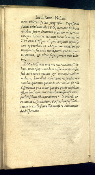 Iordani Bruni Nolani Dialogi duo de Fabricii Mordentis Salernitani propè diuina adinuentione ad perfectam cosmimetriæ praxim