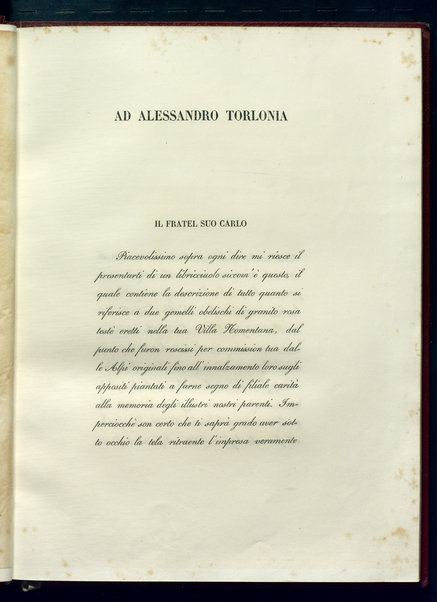 Sugli obelischi Torlonia nella Villa Nomentana : ragionamento storico-critico / di Francesco Gasparoni