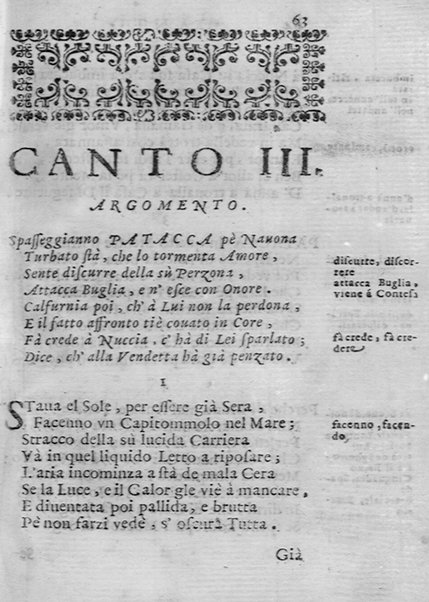 Il Meo Patacca, ouero Roma in feste ne i trionfi di Vienna. Poema giocoso nel linguaggio romanesco, di Giuseppe Berneri romano Accademico Infecondo. Dedicato all'illustriss. ... D. Clemente Domenico Rospigliosi