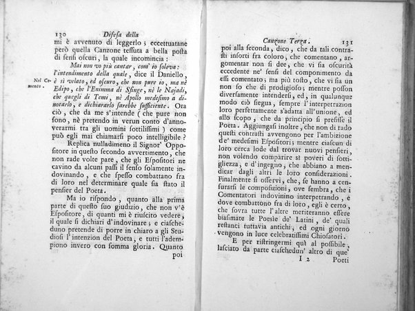 Difesa delle tre Canzoni degli occhi, e di alcuni sonetti, e varj passi delle Rime di Francesco Petrarca; dalle opposizioni del signor Lodovico Antonio Muratori composta da Gio. Bartolommeo Casaregi, Gio. Tommaso Canevari, e Antonio Tommasi chierico regolare della Madre di Dio Pastori Arcadi