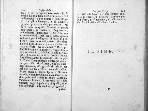 Difesa delle tre Canzoni degli occhi, e di alcuni sonetti, e varj passi delle Rime di Francesco Petrarca; dalle opposizioni del signor Lodovico Antonio Muratori composta da Gio. Bartolommeo Casaregi, Gio. Tommaso Canevari, e Antonio Tommasi chierico regolare della Madre di Dio Pastori Arcadi