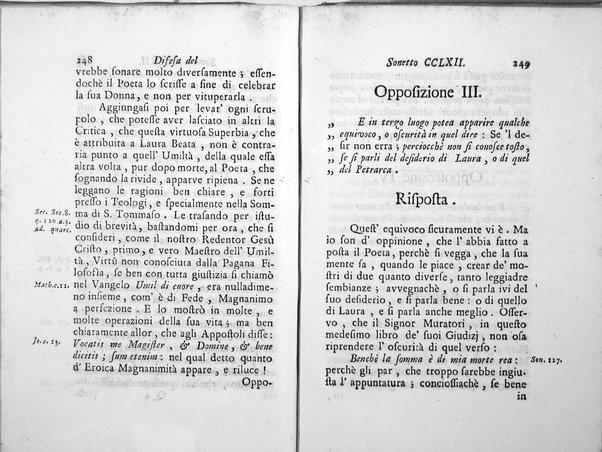Difesa delle tre Canzoni degli occhi, e di alcuni sonetti, e varj passi delle Rime di Francesco Petrarca; dalle opposizioni del signor Lodovico Antonio Muratori composta da Gio. Bartolommeo Casaregi, Gio. Tommaso Canevari, e Antonio Tommasi chierico regolare della Madre di Dio Pastori Arcadi