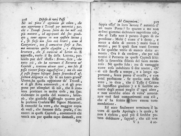 Difesa delle tre Canzoni degli occhi, e di alcuni sonetti, e varj passi delle Rime di Francesco Petrarca; dalle opposizioni del signor Lodovico Antonio Muratori composta da Gio. Bartolommeo Casaregi, Gio. Tommaso Canevari, e Antonio Tommasi chierico regolare della Madre di Dio Pastori Arcadi