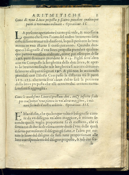 La operazione del compasso geometrico, et militare di Galileo Galilei nobil fiorentino lettor delle matematiche nello studio di Padoua