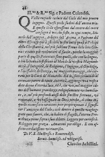 Poesie di Claudio Achillini dedicate al grande Odoardo Farnese duca di Parma, e di Piacenza, &c