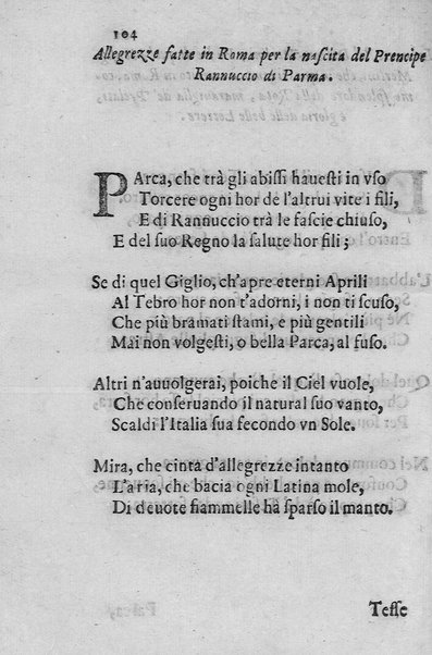 Poesie di Claudio Achillini dedicate al grande Odoardo Farnese duca di Parma, e di Piacenza, &c