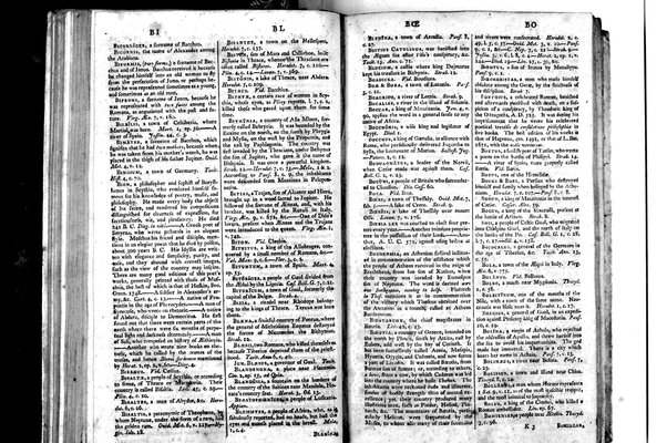 A classical dictionary; containing a copious account of all the proper names mentioned in ancient authors: with the value of coins, weights, and measures, used among the Greeks and Romans; and a chronological table. By J. Lempriere, D.D