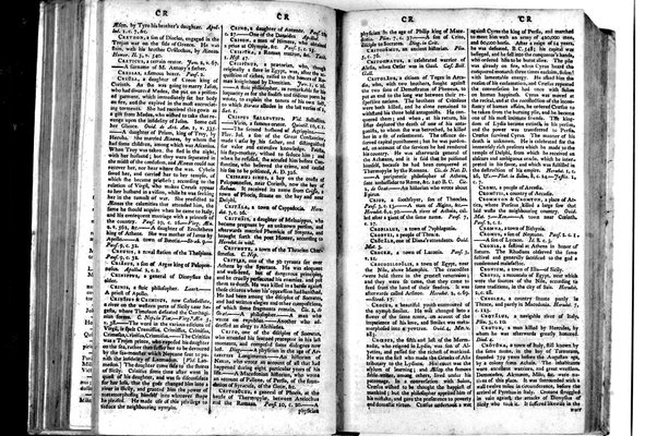 A classical dictionary; containing a copious account of all the proper names mentioned in ancient authors: with the value of coins, weights, and measures, used among the Greeks and Romans; and a chronological table. By J. Lempriere, D.D