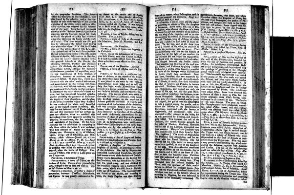 A classical dictionary; containing a copious account of all the proper names mentioned in ancient authors: with the value of coins, weights, and measures, used among the Greeks and Romans; and a chronological table. By J. Lempriere, D.D