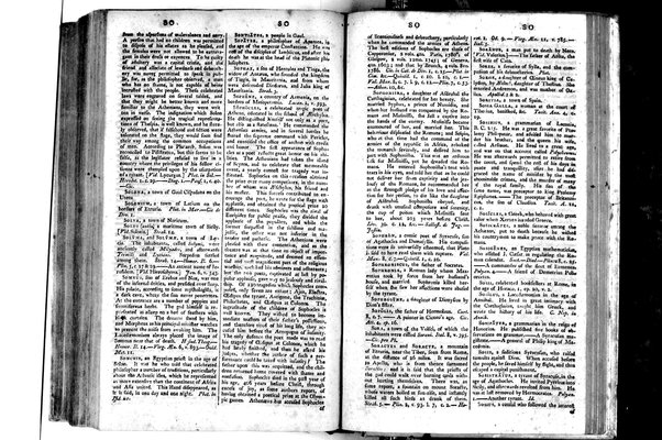 A classical dictionary; containing a copious account of all the proper names mentioned in ancient authors: with the value of coins, weights, and measures, used among the Greeks and Romans; and a chronological table. By J. Lempriere, D.D