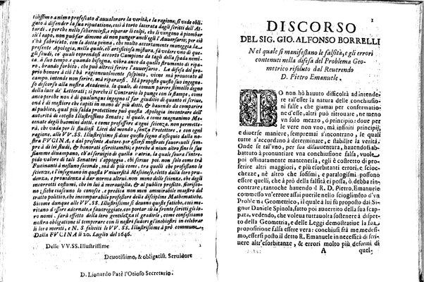 Delle cagioni delle febbri maligne della Sicilia negli anni 1647 e 1648. Discorso di Gio. Alfonso Borrelli ... Diuiso in tre parti, con vna appendice della natura della febbre in comune. Et in fine si tratta della digestione de' cibi con nuouo metodo