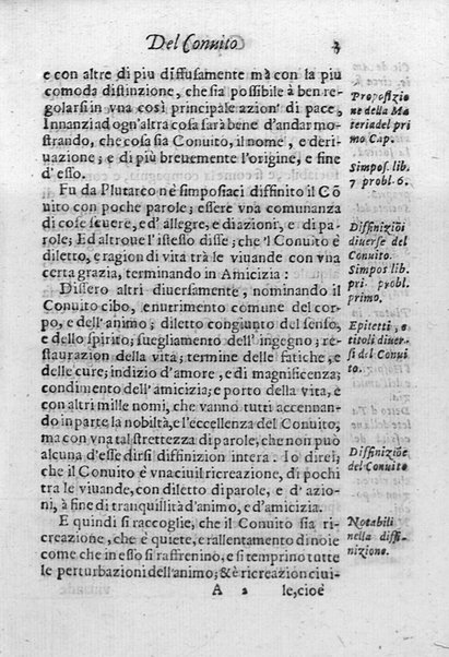 Il conuito ouero Discorsi di quelle materie che al conuito s'appartengono. Del sig. Ottauiano Rabasco. Nelle Accademie de gl'Incitati in Roma e de Gelati in Bologna detto l'Assicurato. Doue s'hanno strettamente, con ordine diligente la diffinitione l'origine, la materia, il luogo, il tempo, l'apparato, i ministri, le feste, i giuochi, i ragionamenti, le circostanze, gl'effetti, le deità, & imaginati numi tutelari de' conuiti ... E con un discorso, a qual parte della filosofia si subordini il conuito. ...