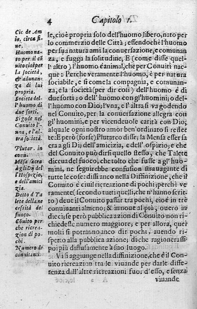 Il conuito ouero Discorsi di quelle materie che al conuito s'appartengono. Del sig. Ottauiano Rabasco. Nelle Accademie de gl'Incitati in Roma e de Gelati in Bologna detto l'Assicurato. Doue s'hanno strettamente, con ordine diligente la diffinitione l'origine, la materia, il luogo, il tempo, l'apparato, i ministri, le feste, i giuochi, i ragionamenti, le circostanze, gl'effetti, le deità, & imaginati numi tutelari de' conuiti ... E con un discorso, a qual parte della filosofia si subordini il conuito. ...