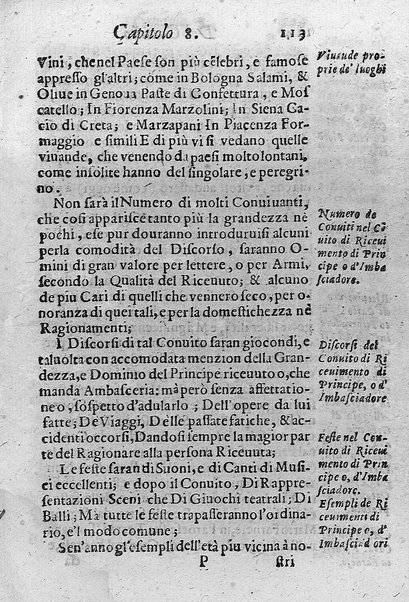 Il conuito ouero Discorsi di quelle materie che al conuito s'appartengono. Del sig. Ottauiano Rabasco. Nelle Accademie de gl'Incitati in Roma e de Gelati in Bologna detto l'Assicurato. Doue s'hanno strettamente, con ordine diligente la diffinitione l'origine, la materia, il luogo, il tempo, l'apparato, i ministri, le feste, i giuochi, i ragionamenti, le circostanze, gl'effetti, le deità, & imaginati numi tutelari de' conuiti ... E con un discorso, a qual parte della filosofia si subordini il conuito. ...