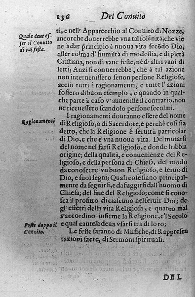 Il conuito ouero Discorsi di quelle materie che al conuito s'appartengono. Del sig. Ottauiano Rabasco. Nelle Accademie de gl'Incitati in Roma e de Gelati in Bologna detto l'Assicurato. Doue s'hanno strettamente, con ordine diligente la diffinitione l'origine, la materia, il luogo, il tempo, l'apparato, i ministri, le feste, i giuochi, i ragionamenti, le circostanze, gl'effetti, le deità, & imaginati numi tutelari de' conuiti ... E con un discorso, a qual parte della filosofia si subordini il conuito. ...