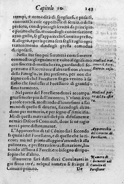 Il conuito ouero Discorsi di quelle materie che al conuito s'appartengono. Del sig. Ottauiano Rabasco. Nelle Accademie de gl'Incitati in Roma e de Gelati in Bologna detto l'Assicurato. Doue s'hanno strettamente, con ordine diligente la diffinitione l'origine, la materia, il luogo, il tempo, l'apparato, i ministri, le feste, i giuochi, i ragionamenti, le circostanze, gl'effetti, le deità, & imaginati numi tutelari de' conuiti ... E con un discorso, a qual parte della filosofia si subordini il conuito. ...