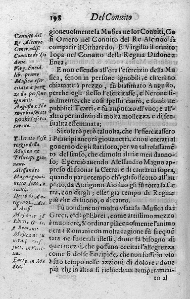 Il conuito ouero Discorsi di quelle materie che al conuito s'appartengono. Del sig. Ottauiano Rabasco. Nelle Accademie de gl'Incitati in Roma e de Gelati in Bologna detto l'Assicurato. Doue s'hanno strettamente, con ordine diligente la diffinitione l'origine, la materia, il luogo, il tempo, l'apparato, i ministri, le feste, i giuochi, i ragionamenti, le circostanze, gl'effetti, le deità, & imaginati numi tutelari de' conuiti ... E con un discorso, a qual parte della filosofia si subordini il conuito. ...