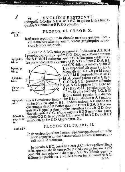 Euclides restitutus, siue prisca geometriae elementa, breuiùs, & faciliùs contexta, in quibus praecipuè proportionum theoriae noua, firmiorique methodo promuntur a Io. Alphonso Borellio ...