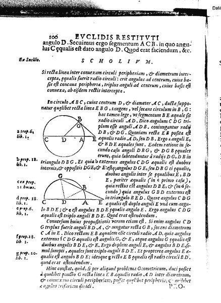 Euclides restitutus, siue prisca geometriae elementa, breuiùs, & faciliùs contexta, in quibus praecipuè proportionum theoriae noua, firmiorique methodo promuntur a Io. Alphonso Borellio ...