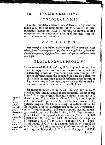 Euclides restitutus, siue prisca geometriae elementa, breuiùs, & faciliùs contexta, in quibus praecipuè proportionum theoriae noua, firmiorique methodo promuntur a Io. Alphonso Borellio ...