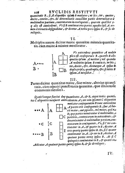 Euclides restitutus, siue prisca geometriae elementa, breuiùs, & faciliùs contexta, in quibus praecipuè proportionum theoriae noua, firmiorique methodo promuntur a Io. Alphonso Borellio ...