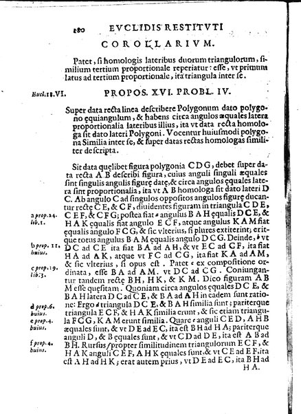 Euclides restitutus, siue prisca geometriae elementa, breuiùs, & faciliùs contexta, in quibus praecipuè proportionum theoriae noua, firmiorique methodo promuntur a Io. Alphonso Borellio ...