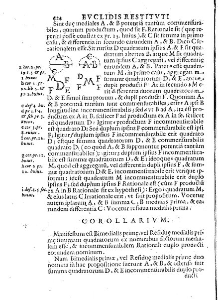 Euclides restitutus, siue prisca geometriae elementa, breuiùs, & faciliùs contexta, in quibus praecipuè proportionum theoriae noua, firmiorique methodo promuntur a Io. Alphonso Borellio ...