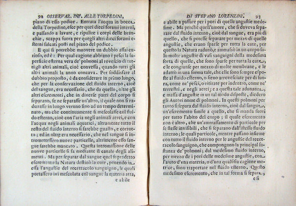 Osservazioni intorno alle torpedini fatte da Stefano Lorenzini fiorentino, e dedicate al serenissimo Ferdinando 3. principe di Toscana