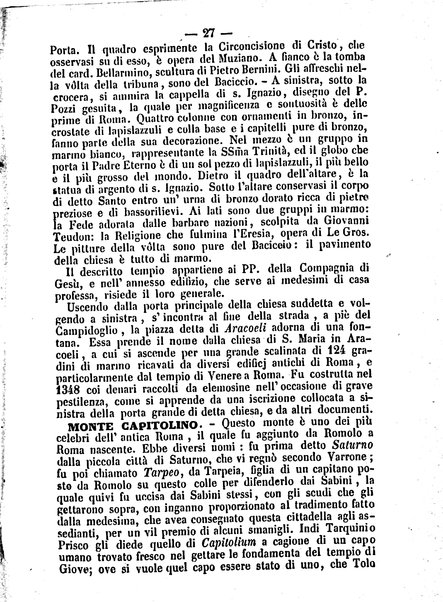 Roma antica e Roma moderna, ovvero Nuovissimo itinerario storico-popolare-economico tanto della moderna città indicante tutti gli edifizi notevoli che sono in essa, quanto le cose più celebri dell'antica Roma e ne' suoi dintorni diviso in otto giornate e redatto sulle opere del Vasi, del Nibby, del Canina ed altri distinti archeologi / per A. Finardi