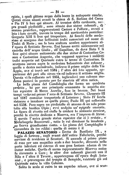 Roma antica e Roma moderna, ovvero Nuovissimo itinerario storico-popolare-economico tanto della moderna città indicante tutti gli edifizi notevoli che sono in essa, quanto le cose più celebri dell'antica Roma e ne' suoi dintorni diviso in otto giornate e redatto sulle opere del Vasi, del Nibby, del Canina ed altri distinti archeologi / per A. Finardi