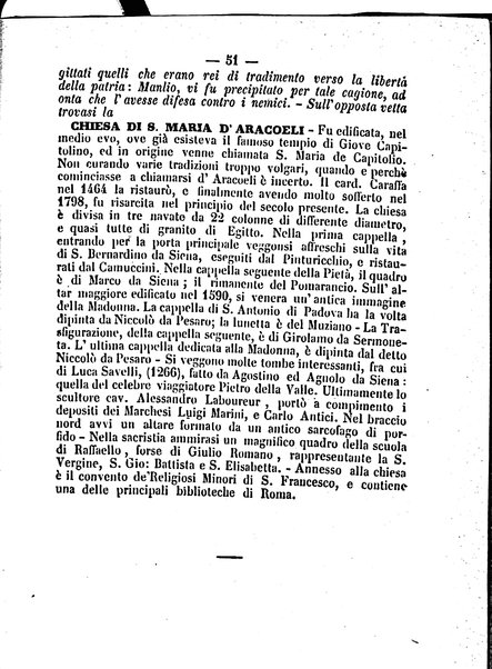 Roma antica e Roma moderna, ovvero Nuovissimo itinerario storico-popolare-economico tanto della moderna città indicante tutti gli edifizi notevoli che sono in essa, quanto le cose più celebri dell'antica Roma e ne' suoi dintorni diviso in otto giornate e redatto sulle opere del Vasi, del Nibby, del Canina ed altri distinti archeologi / per A. Finardi