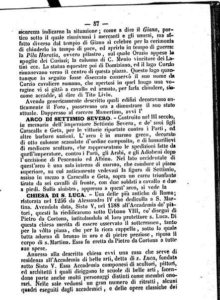 Roma antica e Roma moderna, ovvero Nuovissimo itinerario storico-popolare-economico tanto della moderna città indicante tutti gli edifizi notevoli che sono in essa, quanto le cose più celebri dell'antica Roma e ne' suoi dintorni diviso in otto giornate e redatto sulle opere del Vasi, del Nibby, del Canina ed altri distinti archeologi / per A. Finardi