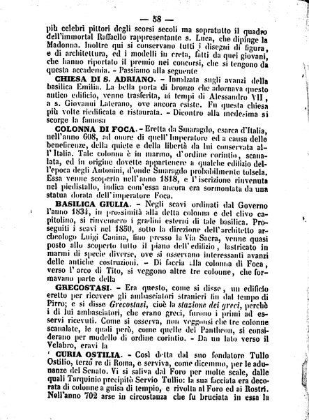 Roma antica e Roma moderna, ovvero Nuovissimo itinerario storico-popolare-economico tanto della moderna città indicante tutti gli edifizi notevoli che sono in essa, quanto le cose più celebri dell'antica Roma e ne' suoi dintorni diviso in otto giornate e redatto sulle opere del Vasi, del Nibby, del Canina ed altri distinti archeologi / per A. Finardi